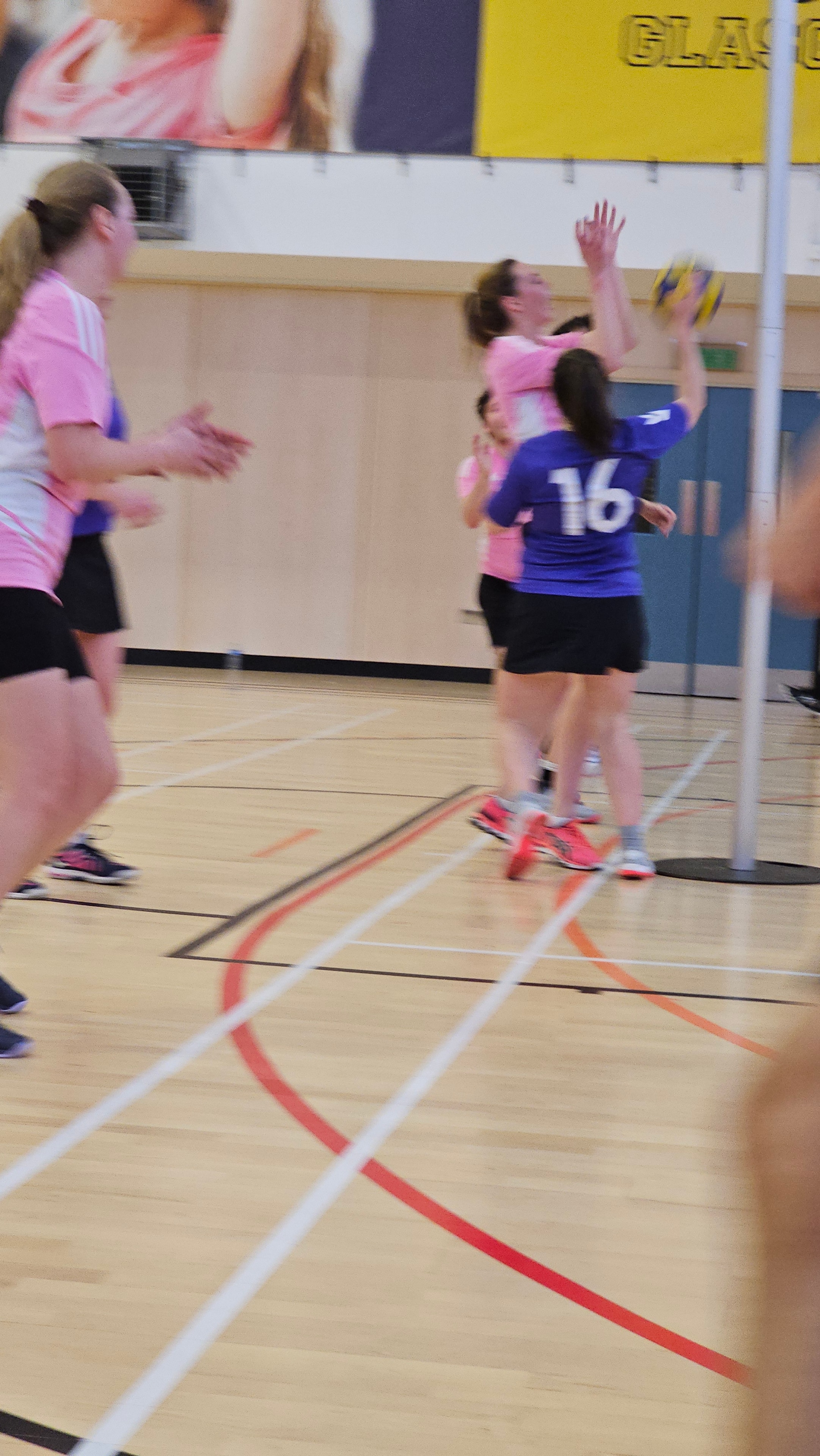 Korfball match action shot